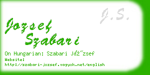 jozsef szabari business card